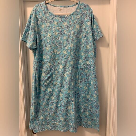 Appleseed’s Women’s Plus Dress Size 2X She’ll Print Front Pockets Loose Fit - Picture 1 of 5